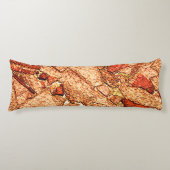 Orangefarbener Vulkangestein zeichnend Seitenschläferkissen (Vorderseite)