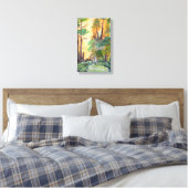 Orangefarbener Wald auf Canva Leinwanddruck (Insitu (Schlafzimmer))