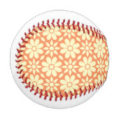 orangefarbener weißer Hintergrund mit Muster Baseball (Vorderseite Links)