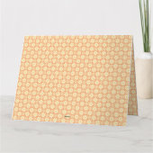 orangefarbener weißer Hintergrund mit Muster Dankeskarte (Rückseite)