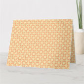 orangefarbener weißer Hintergrund mit Muster Dankeskarte (Vorderseite)