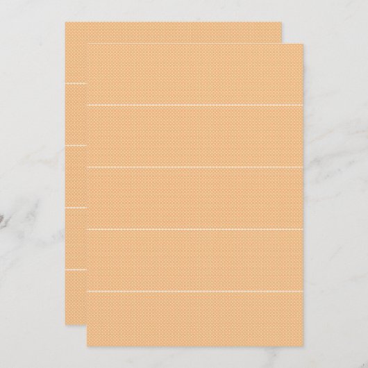 orangefarbener weißer Hintergrund mit Muster Einladung (Vorne/Hinten)