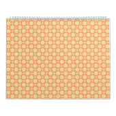 orangefarbener weißer Hintergrund mit Muster Kalender (Titelbild)