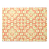 orangefarbener weißer Hintergrund mit Muster Notizblock (Vorderseite)