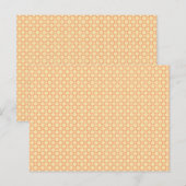 orangefarbener weißer Hintergrund mit Muster Postkarte (Vorne/Hinten)