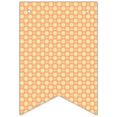 orangefarbener weißer Hintergrund mit Muster Wimpelkette (Zweite Fahne)