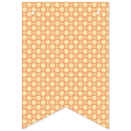 orangefarbener weißer Hintergrund mit Muster Wimpelkette (Zweite Fahne)
