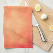 Orangefarbener Wolkeneffekt Handtuch (Viertel Falte)