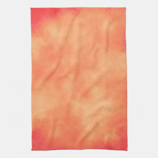 Orangefarbener Wolkeneffekt Handtuch (Vertikal)
