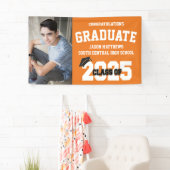Orangefarbenes Abschluss-Banner 2025 mit Deckel Banner (Insitu)