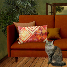 Orangefarbenes Abstrakt geometrisches Muster