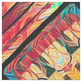 Orangefarbenes Abstraktes geometrisches Muster Stoff (Nahaufnahme)