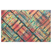 Orangefarbenes Abstraktes geometrisches Muster Stoff (Fat Quarter (45,7 x 55,9 cm))