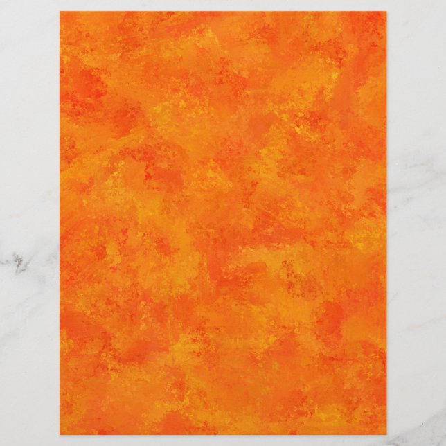 Orangefarbenes Abstraktes Muster Briefbogen (Vorderseite)