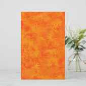 Orangefarbenes Abstraktes Muster Briefpapier (Stehend Vorderseite)