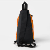 Orangefarbenes Abstraktes Muster Crossbody Bag (Rückseite)
