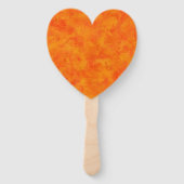 Orangefarbenes Abstraktes Muster Fächer (Rückseite)