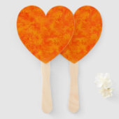 Orangefarbenes Abstraktes Muster Fächer (Vorne und Hinten)
