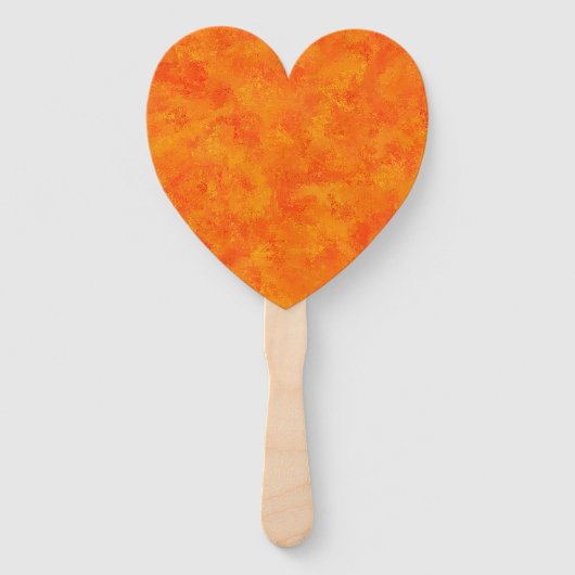 Orangefarbenes Abstraktes Muster Fächer (Vorderseite)