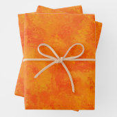 Orangefarbenes Abstraktes Muster Geschenkpapier Set (Beispiel)