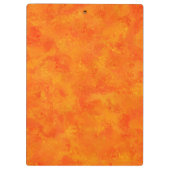 Orangefarbenes Abstraktes Muster Klemmbrett (Rückseite)