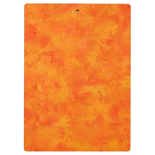 Orangefarbenes Abstraktes Muster Klemmbrett (Rückseite)