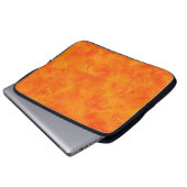 Orangefarbenes Abstraktes Muster Laptopschutzhülle (Vorne Knopf)