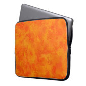 Orangefarbenes Abstraktes Muster Laptopschutzhülle (Vorderseite Links)