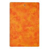 Orangefarbenes Abstraktes Muster Mini Klemmbrett (Rückseite)
