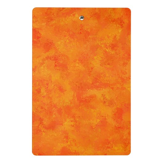 Orangefarbenes Abstraktes Muster Mini Klemmbrett (Rückseite)