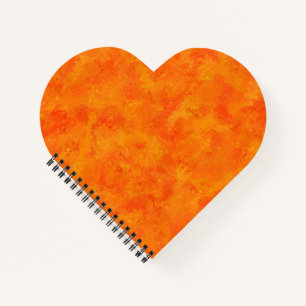 Orangefarbenes Abstraktes Muster Notizblock