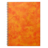 Orangefarbenes Abstraktes Muster Notizblock (Vorderseite)