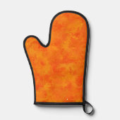 Orangefarbenes Abstraktes Muster Ofenhandschuh (Vorderseite)