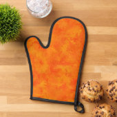 Orangefarbenes Abstraktes Muster Ofenhandschuh (Oben unten)
