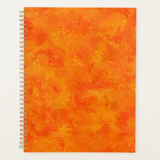 Orangefarbenes Abstraktes Muster Planer (Vorderseite)