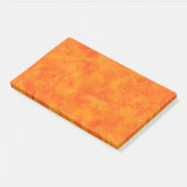 Orangefarbenes Abstraktes Muster Post-it Klebezettel (angewinkelt)