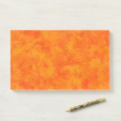 Orangefarbenes Abstraktes Muster Post-it Klebezettel (Auf Schreibtisch)