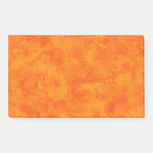 Orangefarbenes Abstraktes Muster Post-it Klebezettel (Vorderseite)