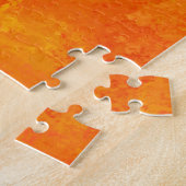 Orangefarbenes Abstraktes Muster Puzzle (Seite)