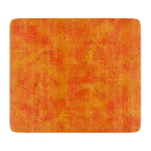 Orangefarbenes Abstraktes Muster Schneidebrett (Vorderseite)
