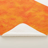 Orangefarbenes Abstraktes Muster Sherpadecke (3/4)