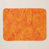 Orangefarbenes Abstraktes Muster Sherpadecke (Vorderseite (Horizontal))