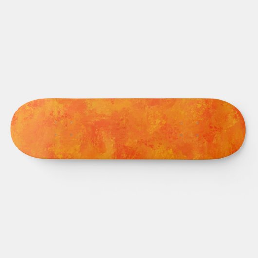 Orangefarbenes Abstraktes Muster Skateboard (Horizontal)