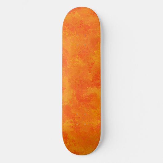 Orangefarbenes Abstraktes Muster Skateboard (Vorderseite)