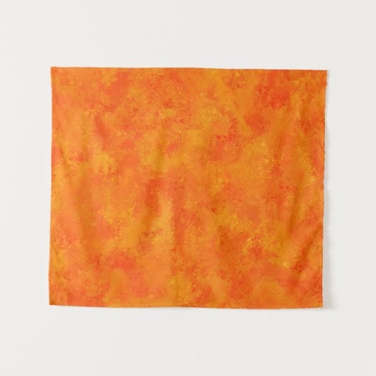 Orangefarbenes Abstraktes Muster Wandteppich (Vorderseite (Horizontal))