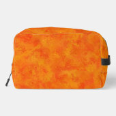 Orangefarbenes Abstraktes Muster Waschbeutel (Rückseite)
