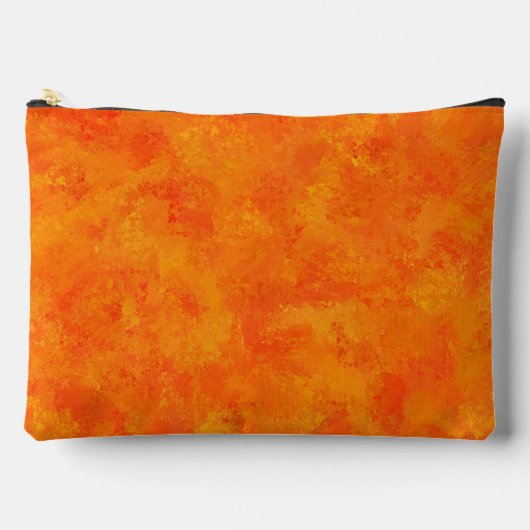 Orangefarbenes Abstraktes Muster Zubehörtasche (Vorderseite)