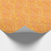 Orangefarbenes Abstraktes Schleifpapier Geschenkpapier (Ecke)