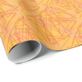 Orangefarbenes Abstraktes Schleifpapier Geschenkpapier (Rolleneckpunkt)