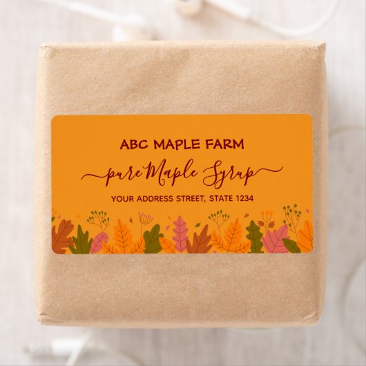 Orangefarbenes Ahorn-Blätter (Insitu)